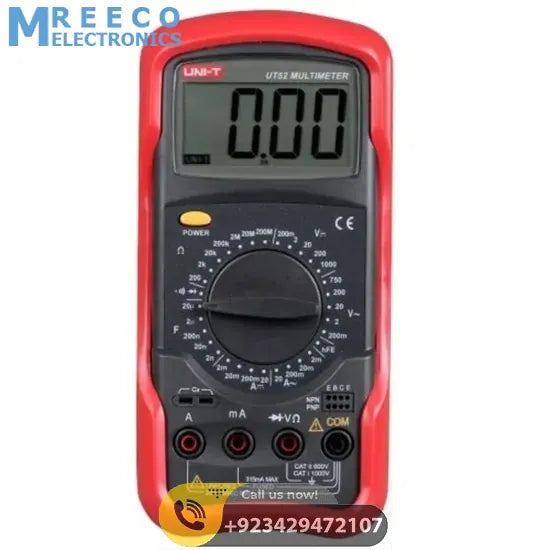 UNI T UT52 Standard Digital Multimeter - Back View