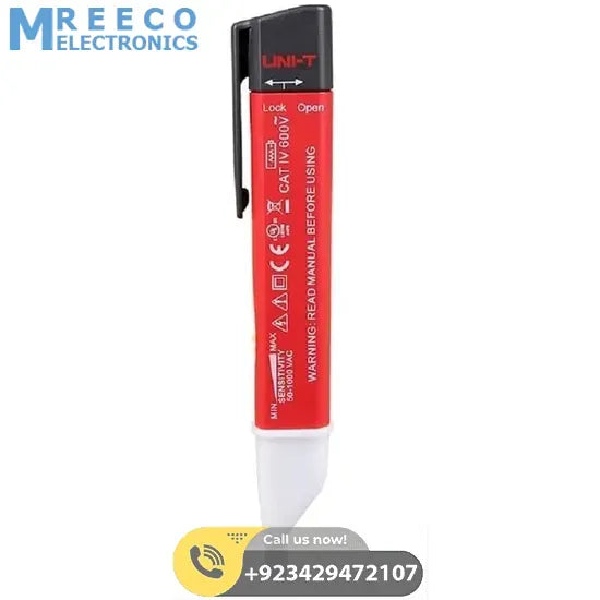 UNI T Adjustable Sensitivity AC Voltage Detector UT13B - Back View