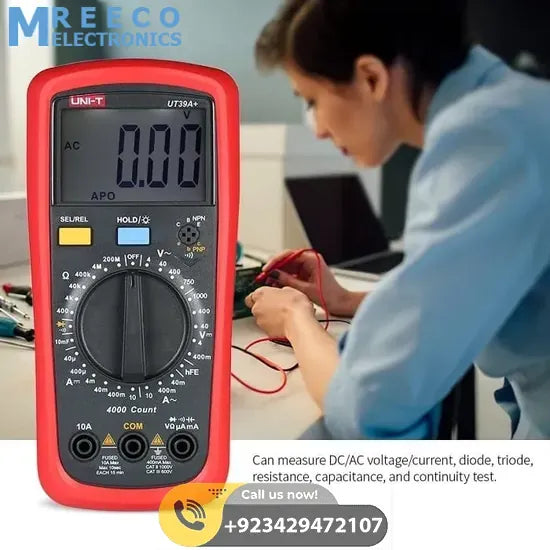 UNI T Digital Multimeter UT39C+ - Angle View
