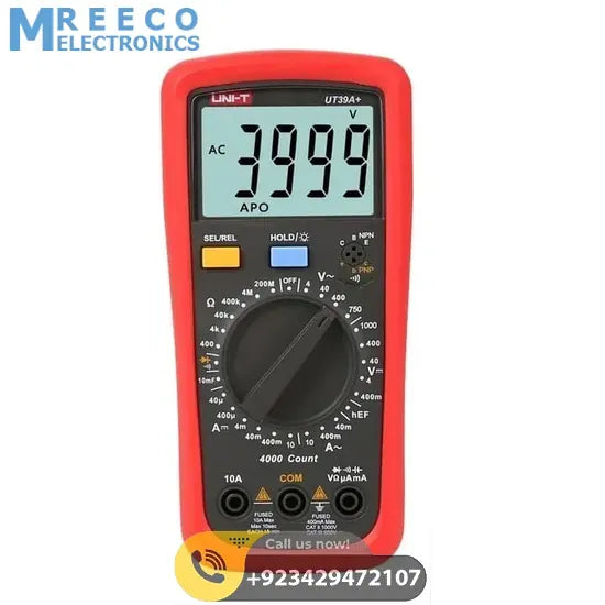 UNI T Digital Multimeter UT39A+ - Back View