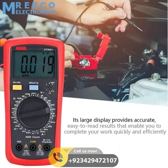 UNI T Digital Multimeter UT39A+ - Angle View