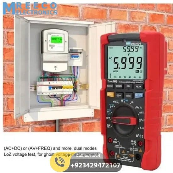 UNI T True RMS Digital Multimeter UT195DS - Side View