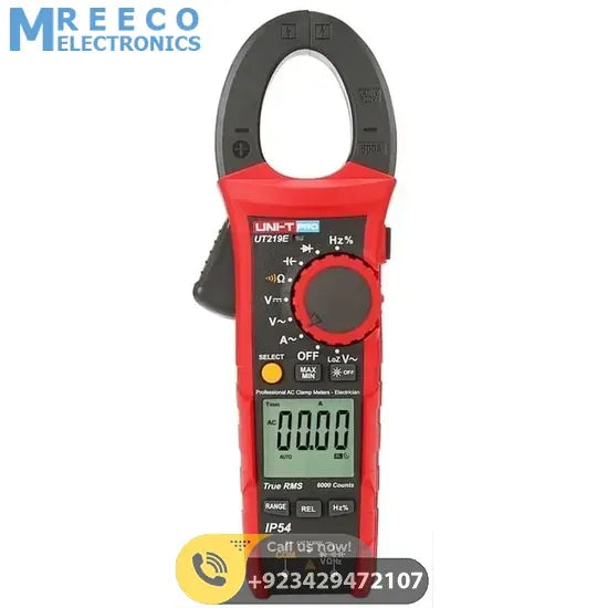 UNI T UT219E True RMS AC DC Clamp Meter 600A - Back View