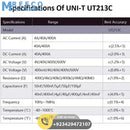 True RMS Digital Clamp Meter 400A UNI T UT213C - Angle View