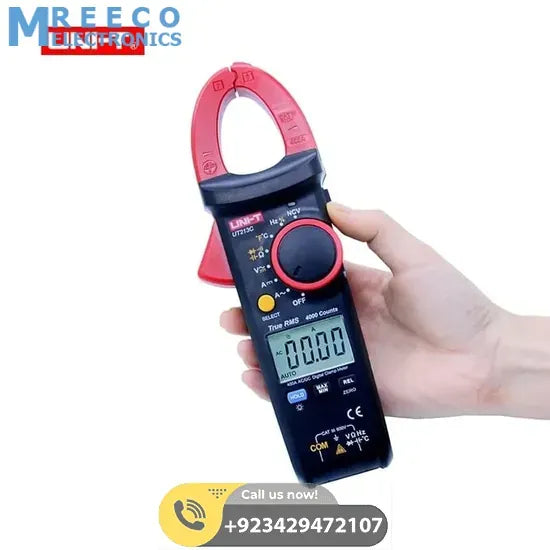 True RMS Digital Clamp Meter 400A UNI T UT213C - Display View