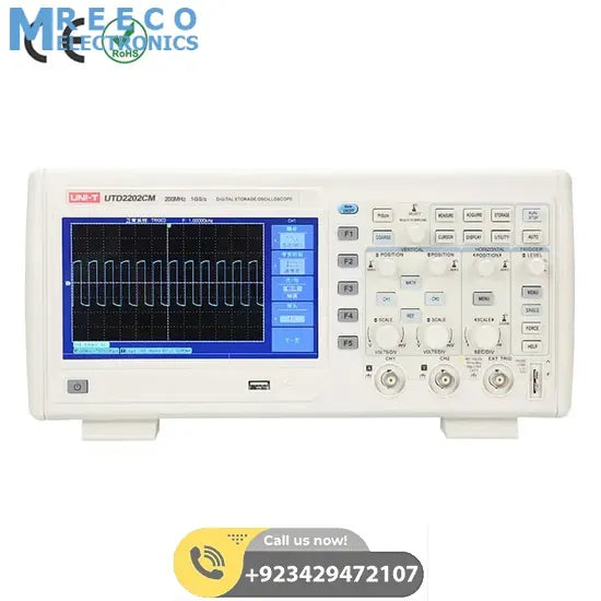 Digital Storage Oscilloscope 2 Channel DSO UNI T UTD2202CM - Front View