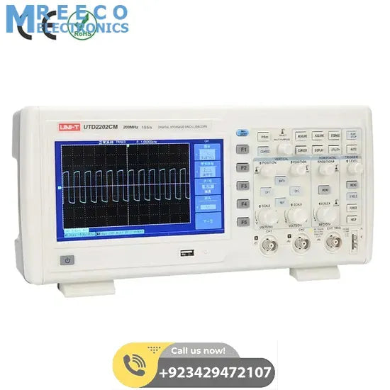 Digital Storage Oscilloscope 2 Channel DSO UNI T UTD2202CM - Side View