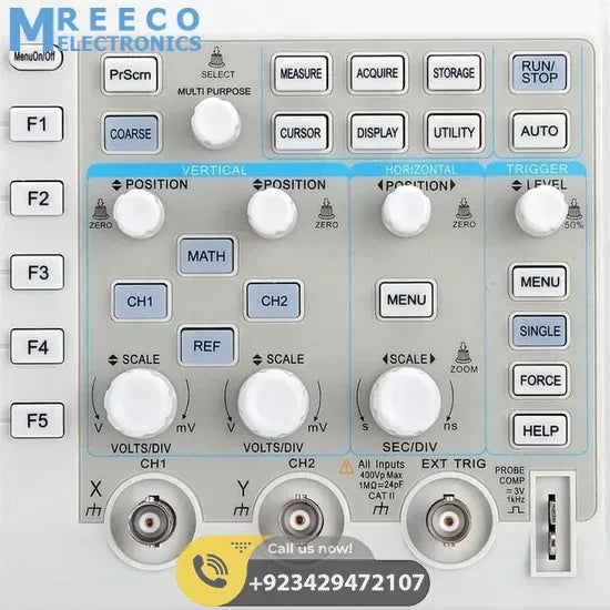 Digital Storage Oscilloscope 2 Channel DSO UNI T UTD2202CM - Angle View