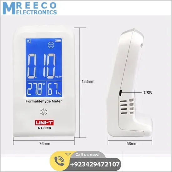 UNI T Formaldehyde Gas Detector UT338A - Top View