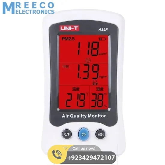 UNI T Air Quality Meter PM2.5 A25F - Side View