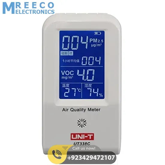 UNI-T UT338C Meter PM2.5 Air Quality Humidity Detector Temperature Monitor with Back light - Bottom View