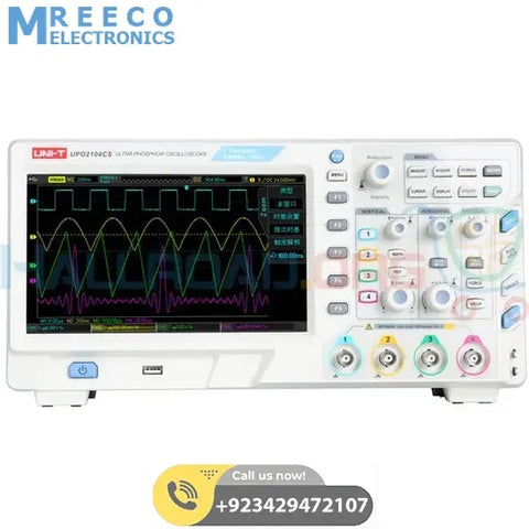 UNI T UPO2104CS Digital Oscilloscope 4 Channel DSO 100MHz - Front View