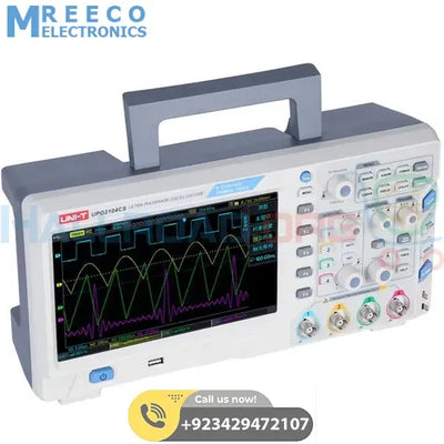 UNI T UPO2104CS Digital Oscilloscope 4 Channel DSO 100MHz - Side View