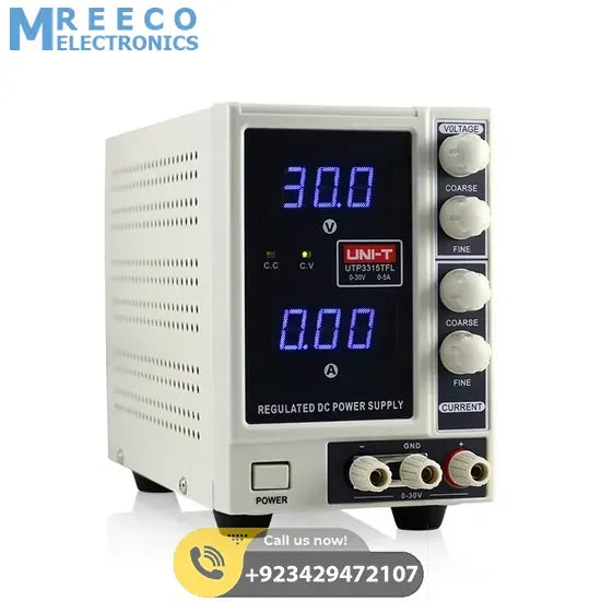 UNI T UTP3315TFL 30V 5A Variable DC Power Supply - Front View