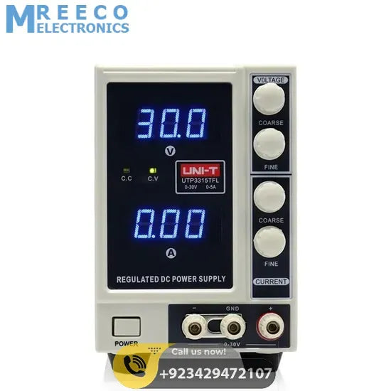 UNI T UTP3315TFL 30V 5A Variable DC Power Supply - Back View