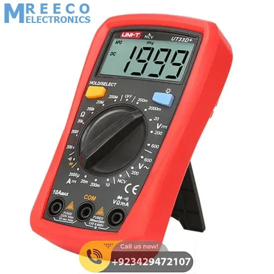 UNI T UT33D+ Palm Size Multimeter - Back View