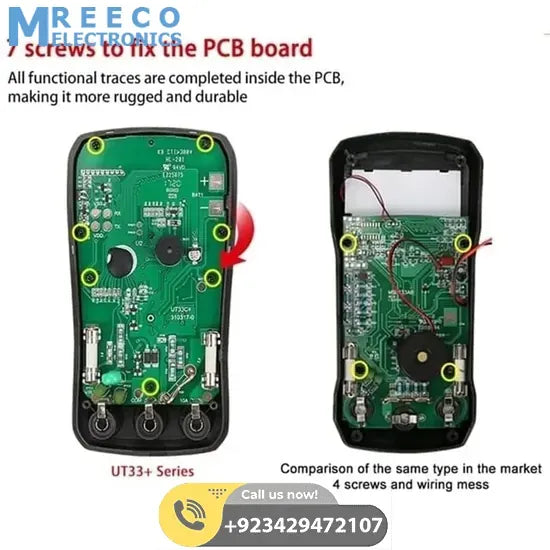 UNI T UT33D+ Palm Size Multimeter - Display View