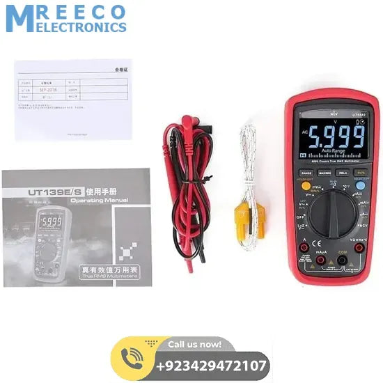 UNI T UT139S True RMS Digital Multimeter - Side View