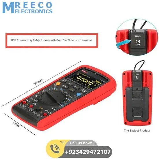 UNI T UT171C Industrial True RMS Digital Multimeter - Angle View