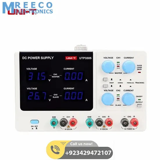 UNI T UTP3305 Adjustable DC Power Variable Supply - Side View