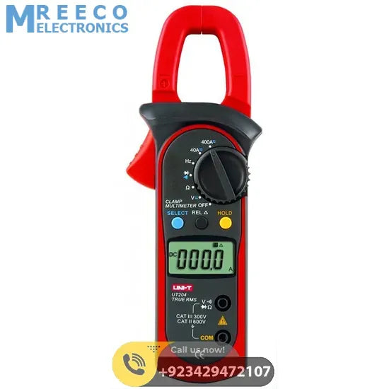 UNI T UT204 Auto Range Digital Clamp Meter - Front View