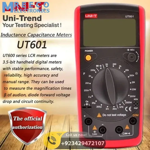 UNI T UT601 Digital RC Meter - Front View