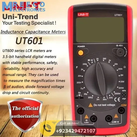 UNI T UT601 Digital RC Meter - Front View