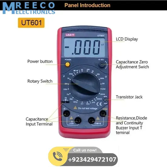 UNI T UT601 Digital RC Meter - Top View