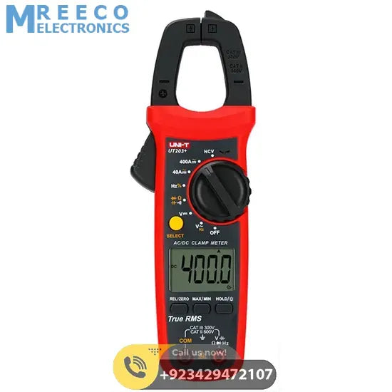 UNI T UT203+ Digital Clamp Multimeter - Front View