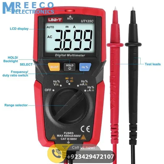UNI T UT125C Digital Multimeter - Top View