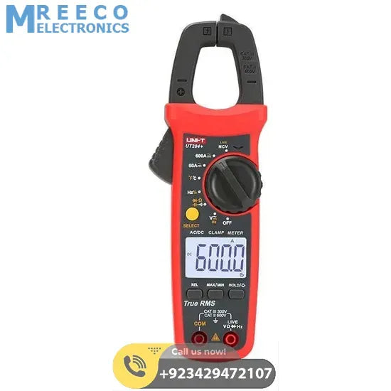 UNI-T UT204+ Digital AC DC Current Clamp Meter Multimeter - Front View