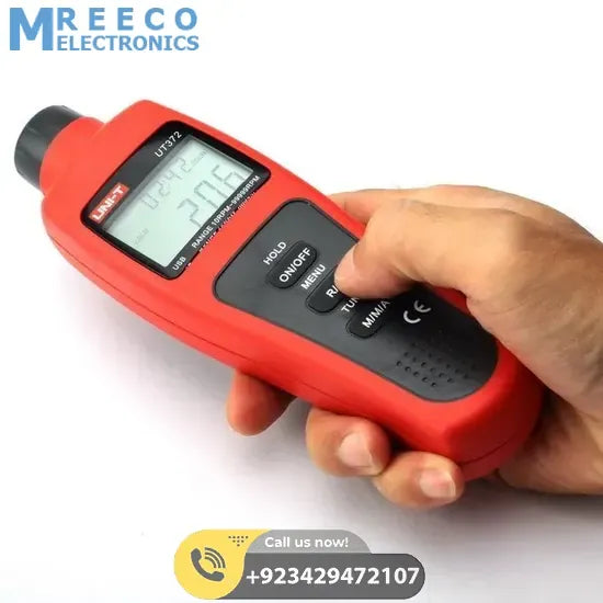 UNI T Non Contact RPM Meter Tachometer UT372 - Back View