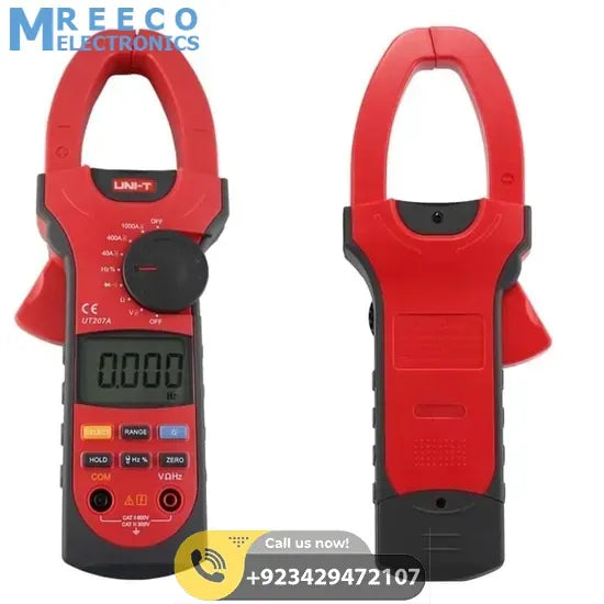 UNI T UT207A Digital Clamp Meter 1000A - Back View