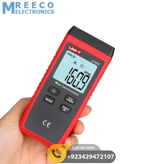 UNI T UT373 Mini Tachometer RPM Meter - Front View