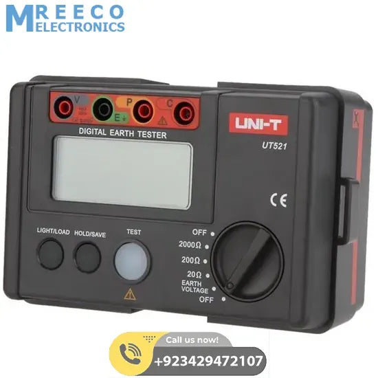 UNI T UT521 Earth Ground Tester Meter - Back View