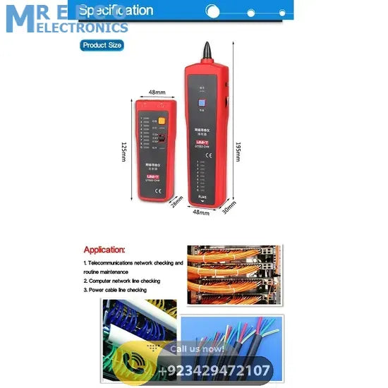 UNI T Wire Tracker Cable Tester UT682 - Bottom View