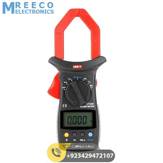 UNI T UT206 Auto Range Digital Clamp Meter - Front View