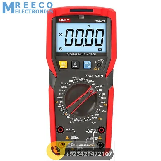 UNI T True RMS Digital Multimeter UT89XD - Front View