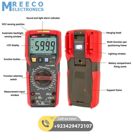 UNI T True RMS Digital Multimeter UT89XD - Bottom View