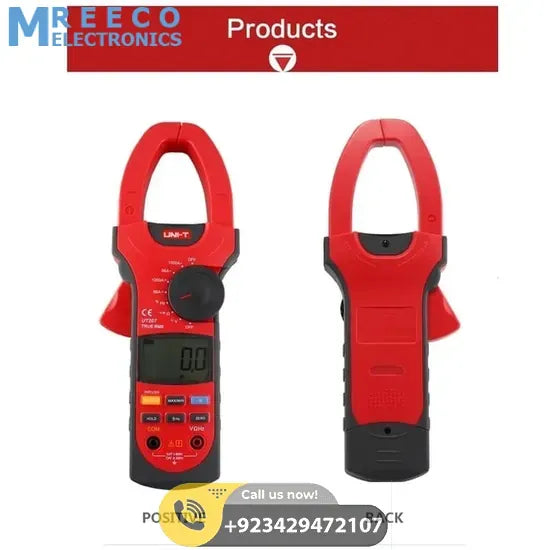 UNI T True RMS Digital Clamp Meter Tong Tester UT207 - Back View