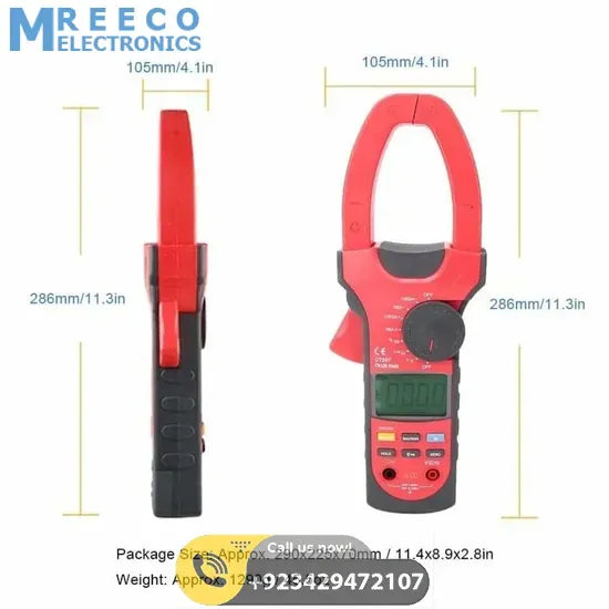 UNI T True RMS Digital Clamp Meter Tong Tester UT207 - Bottom View