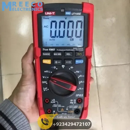 UNI T Industrial Waterproof Digital Multimeter UT195E - Side View