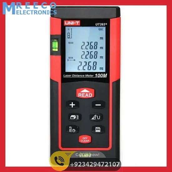 UNI-T UT393+ Handheld Laser Distance Meter Range Finder - Front View
