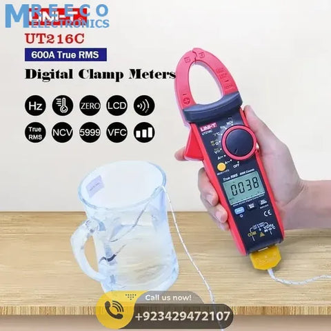 UNI T UT216C True RMS Digital Clamp Meter 600A - Front View