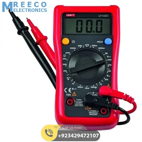 UNI T UT132C Palm Size Digital Multimeter - Front View