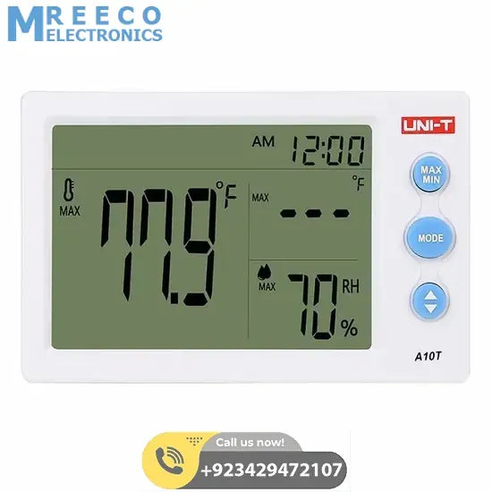 UNI T Digital Temperature Humidity Meter A10T - Front View