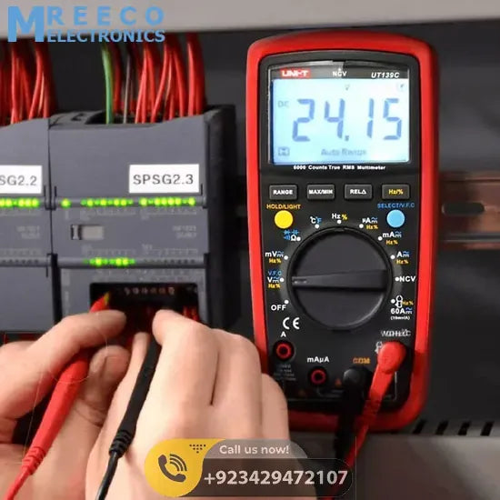 UNI T UT139C True RMS Digital Multimeter - Angle View