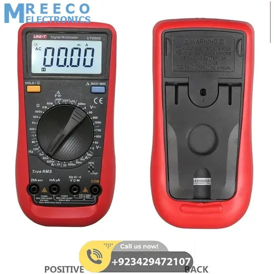 UNI T True RMS Digital Multimeter UT890D - Angle View