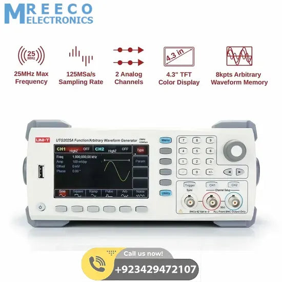 UNI T UTG2025A Function Generator 25MHz - Front View