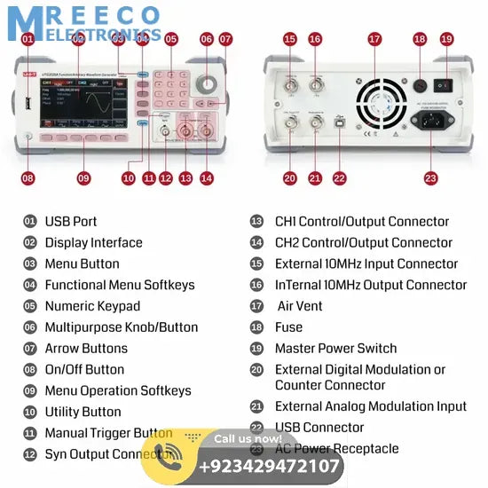 UNI T UTG2025A Function Generator 25MHz - Angle View